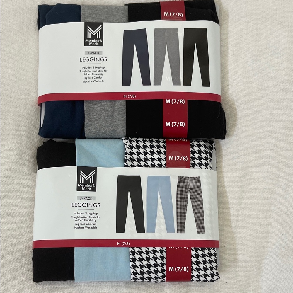 Member's Mark Kids Leggings - Multi-Color Pack 2 packs of 3!